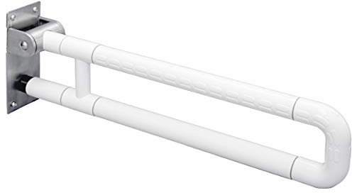 eyepower WC Haltegriff 60x20cm Bad Stützgriff Behinderte Senioren Klappbar Weiß