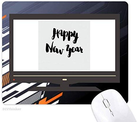 Felice Anno Nuovo scritta a Mano Computer Gomma antiscivolo Mousepad Partita carica