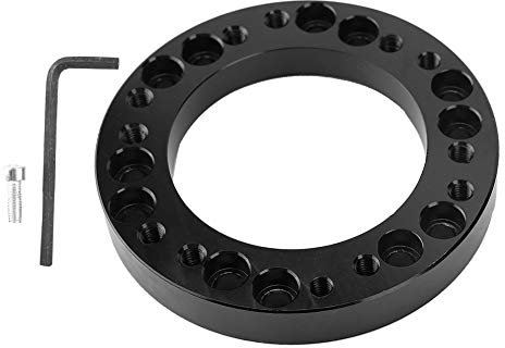 Aramox Auto-Lenkradabstandshalter, Abstandshalter für Sportlenkrad, Universal-Set, 12,5 mm, Radnabenabstandshalter, Schwarz