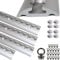 NTG 4 Stück je 1 m Airlineschiene halbrunde Form aus Aluminum mit Bohrungen -Starterset - mit 20 Stück einfach Fitting | Ladungssicherung für LKWs und Wohnmobile | eloxiert | Zurrschiene | 1000mm