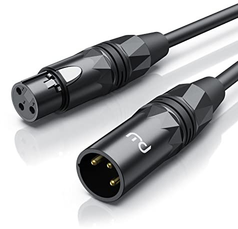 Primewire audio cable XLR male jack to XLR female jack- 5m - microphone cable - 4 Colour rings each - OFC oxygen free copper - for microphones Hifi mixing console speaker - shielded - flexible