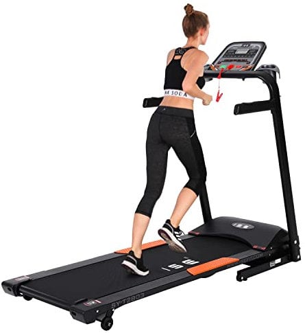 ISE Profi Laufband faltbares Elektro-Laufband, 750w Motor, 1-14 km/h, 15 Trainingsprogramme, APP, LCD-Bildschirm, für Heim und Büro