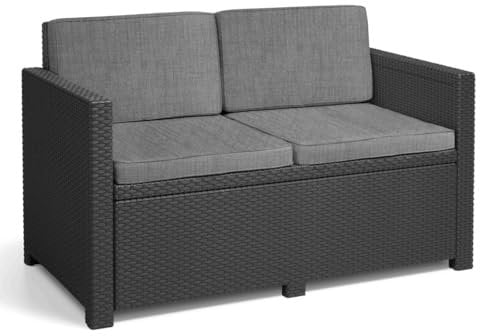 Allibert Victoria/Monaco 2-Sitzer Anth. Rattanoptik, wetterfest, Garten, Outdoor