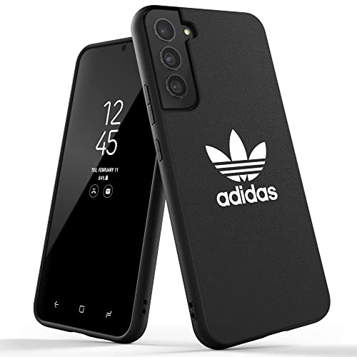 adidas Compatible with Samsung Galaxy S22+ Phone Case, Originals Molded Case, Full Protective Phone Case, Pp Raised Edges, Black