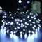 BrizLabs Cadena de Luces Navidad, 20M 200 LED Guirnalda Exterior Batería Interior 8 Modos Impermeable para Árbol de Navidad Casa Fiesta Terraza, Blanco Frío