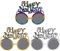 Seasboes 3 Stück Silvester Brille, Sylvester Party Deko, Lustige Brillen, Partybrille Fotobox Accessoires für Erwachsene und Kinder Neujahrsdeko, Silvester Deko