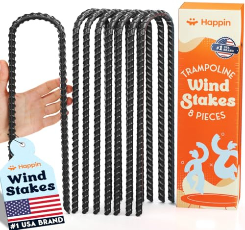 Happin® Trampolinanker, Erdspieße, Trampolin-Zubehör, 30,5 cm