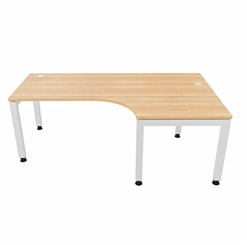 Colalu sn-300 Schreibtisch, Schlichtes Design, flexibel einsetzbar, ideal fürs Home-Office (Nussbaum, Winkelschreibtisch: 200x120cm, rechts)