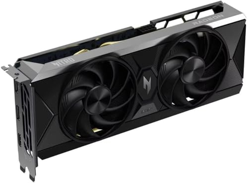 Acer Nitro Radeon RX 9060 XT - AMD Graphics Card (8 GDDR6, 128 Bit, PCIe 5.0 x16, 1x HDMI 2.1a 2X DP 2.1b) 2x Nitro FrostBlade, 1x8 pin, Slot Space: 2