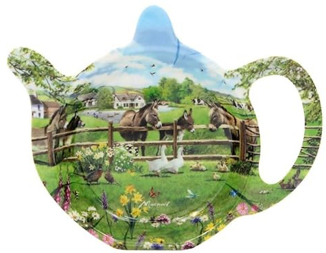 The Leonardo Collection Macneil Studios Donkey Tea Bag Tidy | Tea Bag Dish For Used Tea Bags | Teabag Dish With Modern Design | Trinket Dish For All Homes or Offices