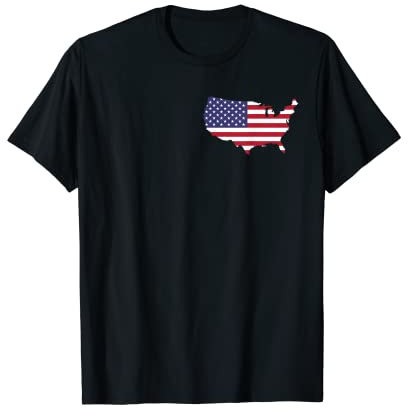 USA Hemd USA Karte Hemd USA Karte Hemd USA Brief mit Flagge T-Shirt