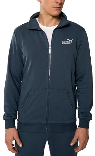 PUMA Sweatjacke Herren ohne Kapuze, Sportjacke, Trainingsjacke, Statement Deluxe Edition, Dark Night, Größe XL