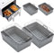 Lifemaison Silicone Air Fryer Liner,4 PCS Air Fryer Accessories for Tower Vortx T17100 Vizion Dual Basket,Air Fryer Racks,Reusable Air Fryer Food Safe Dual Basket,Silicone Pot for Oven,Microwave,Grey
