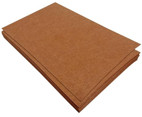 Jtnohx Feutrine, Tissu de Feutre 11 Pièces, Feutrine Loisir Creatif 17.78×28.7cm, Feuille de Feutre pour Couture (Marron)