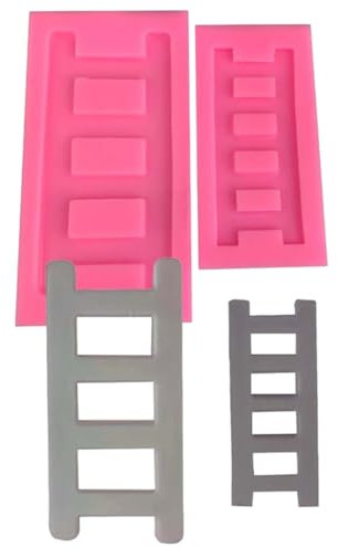 HIRAIDAI Silikon Fondant Mold 2Er-Pack Leiter-Silikonform Für Fondant, Dekoratives Backen, Schokoladenform