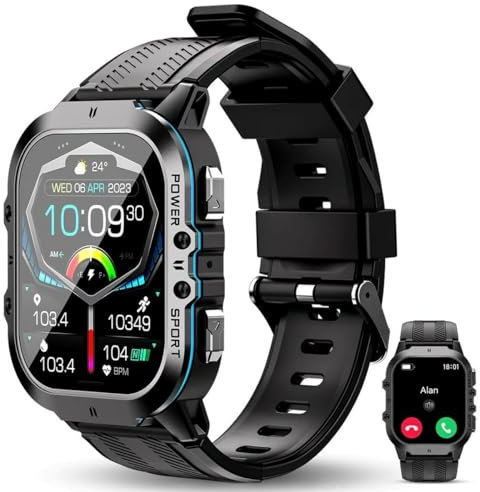 OUKITEL Smartwatch BT20 (BT20-BE/OL), Schwarz/Blau
