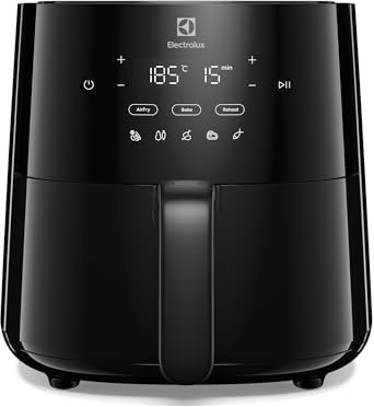 Electrolux Friggitrice ad aria EAF3B - Capacità 3L - Friggitrice aria con Rivestimento antiaderente - 1300W - 8 Programmi preimpostati - Lavabili in lavastoviglie - Timer 0-60min - 80-200°c