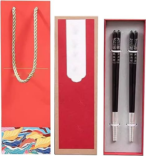 Chopsticks Reusable, Reusable Chopsticks, Chopsticks Disposable Chopsticks Reusable Household Sterling Silver Chopsticks, 2 Pairs of Dragon and Phoenix Chopsticks Set