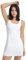 Bezioner Tenniskleid Damen,Sportkleider mit Integrierten BH und Shorts-Taschen,A-Linien Golfkleid Ärmellos Tennis Kleidung Weiß S