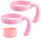 20 oz Tumbler Handle, Anti Slip Travel Mug Grip Cup Holder, Cup Handles for Vacuum Insulated Tumblers, Car Cup Holder Friendly, Improved Grip, Tumbler Mugs Attachment(Pink)