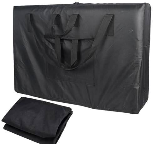 Generisch Tragetasche für Massageliegen mit Griff – Tragetasche mit Rollen, zusammenklappbarer Tisch, Aufbewahrungstasche für professionelle Massageliege, 80 cm, Schwarz