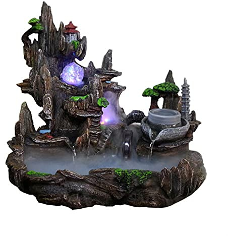 Fontana interna Fontana da tavolo Fontana d'acqua for interni Cascata Fontana for meditazione Zen Fontana da tavolo Feng Shui - for casa/ufficio/giardino/patio Fontanella Decorativa