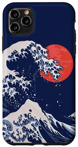 Sunset Waves Beach Abstract Vintage Japanese Style Case for iPhone 11 Pro Max
