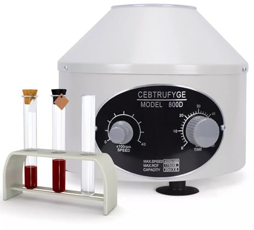 Centrifugeuse de laboratoire centrifugeuse de table 25 W 20 ml x 6 tubes 4000 tr/min Centrifugeuse électrique de laboratoire pour la recherche scientifique dans les écoles de laboratoire, 1790 Xg Max