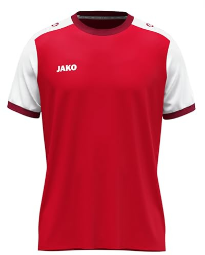 JAKO Unisex Trikot Dynamic, Kurzarm, rot/weiß/dunkelrot, L