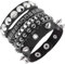 AYNKH 3PCS Punk Rock Lederarmband, Punk Emo Inlay Armband, spitzes Leder, Männer und Frauen 80er Jahre Goth Manschette Nietenarmband, verstellbare Wrap Armband Manschette, Nieten Armband,Konzert