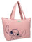mybagstory - Einkaufstasche aus Cord Stitch Rosa – Damen – Teenager – Strand – Einkauf – Schule – College – Größe 48 cm – Hosenträger, Lilo und Stitch – Rosa, Einheitsgröße
