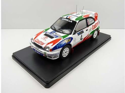 Ixo T*o*y*o*t*a Corolla WRC 1999 Auriol mit Sockel 1/24 Modell Auto mit individiuellem Wunschkennzeichen