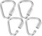 M METERXITY 4-Pack Quick Chain Link Connector, M5 3/16 316 Stainless Steel Triangle Locking Repair Chain Links for Swing/Camping/Hiking/Backpack, Twist Key Ring Screw Chain Link [Silver]