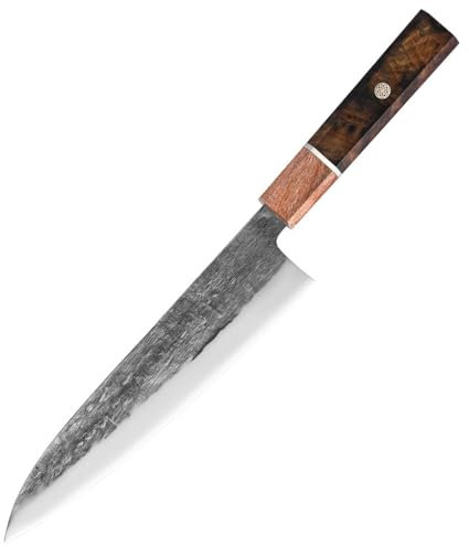 pobowlgarls Professional Japanese Chef Knife, Kitchen High Carbon Ultra Sharp Chefs Knife with Ergonomic Handle Cooking Knife for Cuttting Meat Vegetables Premium Giftbox (8 inch Chef's Knife)