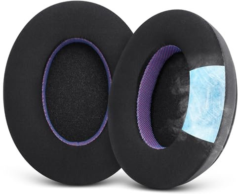 Ice Silk Fabric Replacement Earpads Cushions for HyperX Cloud/Alpha, Audio Technica M50X/M40X, Sony MDR 7506, Turtle Beach Stealth 400/600, & More - Ear Pads with Memory Foam & Added Thickness