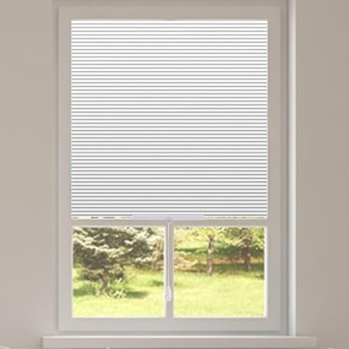 Maritown No Drill Temporary Blinds Stick On Perfect Fit No Screw Door Paper Blinds for Window Blinds Easy Fit Clip in Blackout Blind for Home Bathroom Kitchen Bedroom