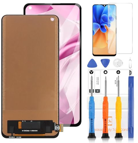 Pantalla LCD de repuesto para Xiaomi Mi 11 Lite 5G de 6.5 pulgadas para Xiaomi Mi 11 Lite 4G M2101K9AG/11 Lite 5G M2101K9G/11 Lite 5G NE 2109119DG LCD Display Touch Digitizer Kit de montaje (6.5
