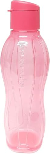 Tupperware EcoEasy - Botella de 750 ml con tapa abatible, adecuada para bebidas con gas, color rosa (EcoEasy 750 ml, rosa)