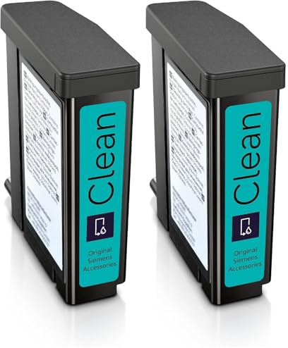 Siemens Reinigungskartusche TZ800Z1 zu Kaffeevollautomaten EQ900plus, Inhalt 1 Reinigungskartusche, Anthrazit (Packung mit 2)