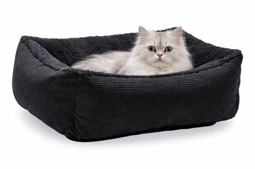 Beeztees Moza, Katzenbett, Plusch, Anthrazit, 48X37X15 cm