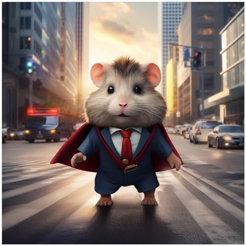 Wallario Memoboard aus Glas mit Motiv, Magnet-Tafel in 50 x 50 cm in Premium Qualität Super-Hamster