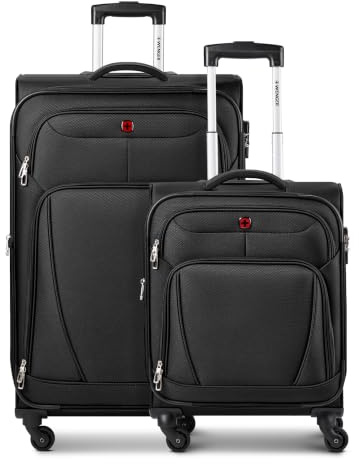 WENGER Koffer-Set 2-teilig für Damen und Herren | Reise-Trolleys 46 x 34 x 78 cm aus hochwertigem Polyester 600D Material | Erweiterbar & Teleskopgriff| Beaumont Serie
