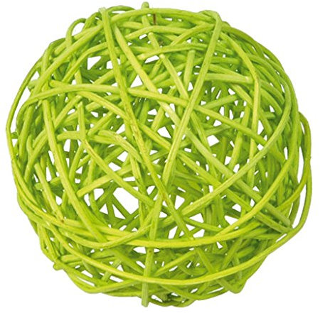 Rattankugeln sortiert, 3 cm, 4 cm, 7 cm, 10 Stück, Dekokugeln Tischdekoration - Apfelgrün