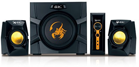Genius SW-G2.1 3000 2.1 Soundsystem mit Steuerbox, 70 Watt RMS