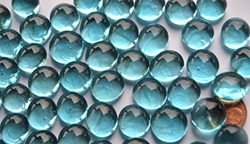 Bazare Masud e.K. 100g (ca. 45 St.) Glasnuggets a 13-15 mm transparent türkis