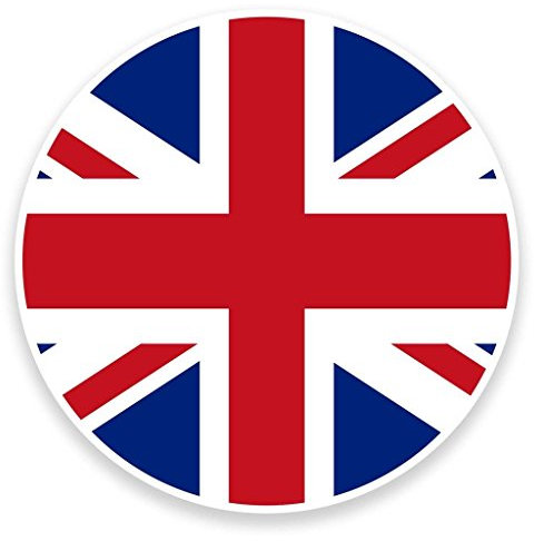 Vinyl-Aufkleber, Motiv: Union Jack, britische Flagge, 10 cm / 100 mm, 2 Stück, 9067