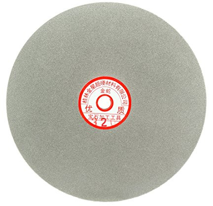 sourcingmap 200mm 8-inch Grit 320 Diamond Coated Flat Lap Disk Wheel Grinding Sanding Disc