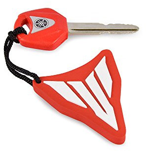 Racefoxx, custodia con portachiavi, adatta per Yamaha MT, di colore bianco e rosso