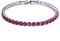 Bracciale uomo donna tennis unisex in argento 925 con zirconi fucsia braccialetto argento925