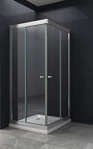 Eckeinstieg Duschkabine Dusche SALUTE 85 x 85 x 180cm ohne Duschtasse/Duschabtrennung Duschwand